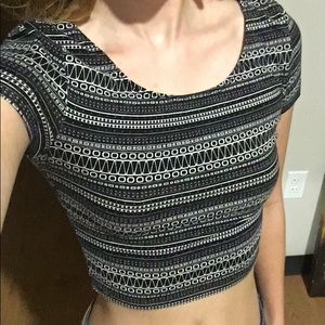 Aztec design crop top
